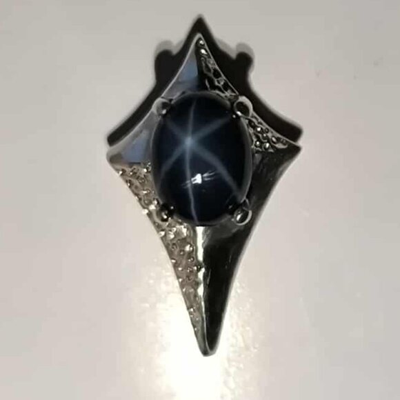 Natural Star Sapphire In Sterling Silver "Northern Frosted Star" Pendant. 2.25ct - Picture 4 of 17